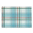 thumbnail image 1 of Checkered Cutting Board, Pastel White Blue Checkered Pattern with Pink Strips Fresh Summer Design, Decorative Tempered Glass Cutting and Serving Board, Large Size, Aqua Turquoise Pink, by Ambesonne, 1 of 1