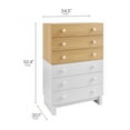 thumbnail image 4 of Nolia 6-Drawer Color Block Dresser Chest in Oak White, 4 of 9
