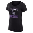 thumbnail image 2 of Women's G-III 4Her by Carl Banks Black Colorado Rockies Super-Slim Fit Lightweight Team Logo Graphic T-Shirt, 2 of 5