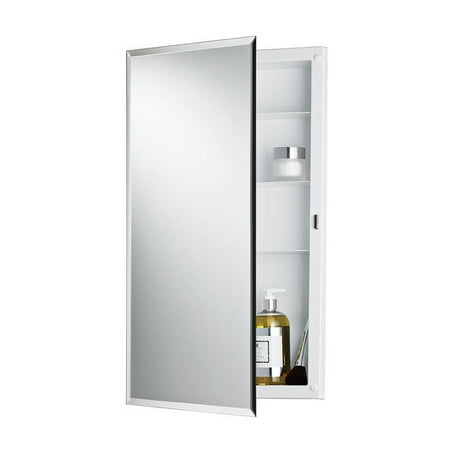 Jensen 781061X Builder 16" x 26" Recessed Beveled Mirror Medicine Cabinet