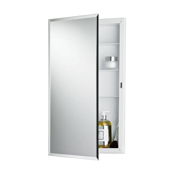 Jensen 781061X Builder 16" x 26" Recessed Beveled Mirror Medicine Cabinet