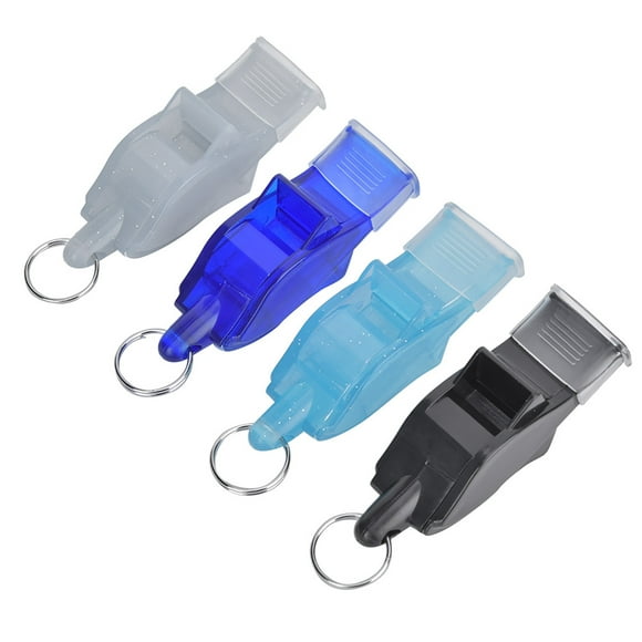 Silbato para niños, 4 piezas de plástico ABS, silbato de competición con forma de delfín, funcionalidad de alta precisión