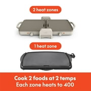 bella 10x 20 Ceramic Fold-n-Store Dual Temp Griddle, EverGood™ Ceramic Nonstick Coating, Oatmilk