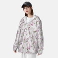 thumbnail image 4 of Pofeuu Orchids Flowers Print Sun Protection Outdoor Lightweight Full Zip UV Cooling Hoodie Long Sleeve Summer Clothing for Outdoor Hiking-Medium, 4 of 5