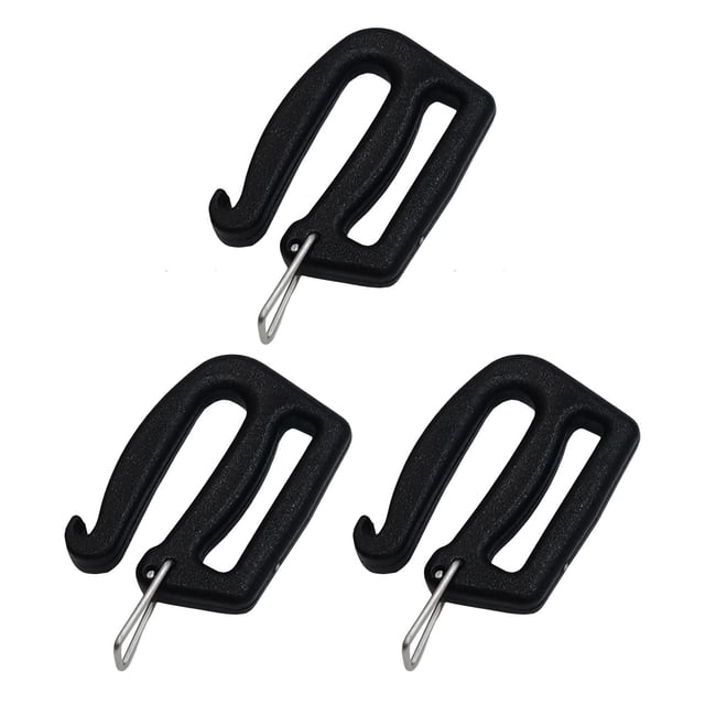 Hebillas de correa con gancho en G, clips para mochilas, clips de conexión de correa de 25 mm para bricolaje 3 piezas