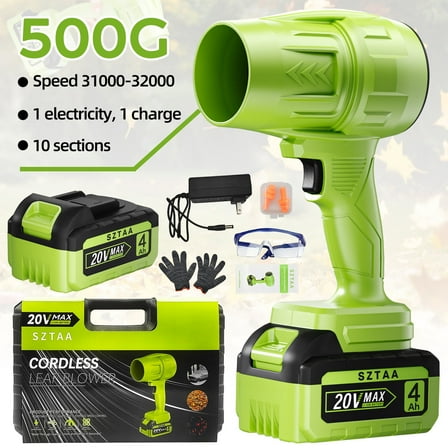 Power Cordless Leaf Blower 20V，1 Battery Handheld for Yard, Lawn, Driveway & Snow,260 CFM/76 MPH Air Speed & 29000 RPM,Variable Speed, Lightweight