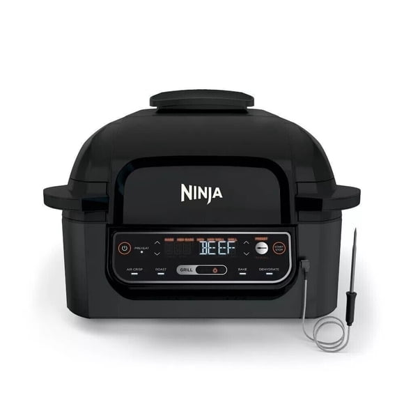Open Box - Ninja Foodi 5-in-1 Indoor 4qt Electric Grill with Air Fry - Black