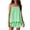 Green, variant on Womens Gingham Plaid 2 Piece Outfits Ruffle Smocked Spaghetti Strap Cami Top Elastic Waist Shorts Set No Pockets Casual Summer Beach Vacation Loungewear