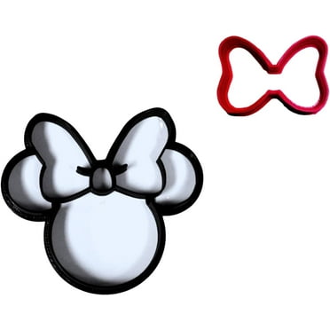 MINNIE MOUSE AND HER BOW CARTOON CHARACTER SET OF 2 SPECIAL OCCASION COOKIE CUTTERS BAKING TOOL 3D PRINTED MADE IN USA PR1539
