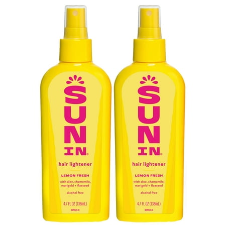 Sun In Hair Lightener Shine Enhancing Spray, Lemon, 4.7 oz (2 Pack)