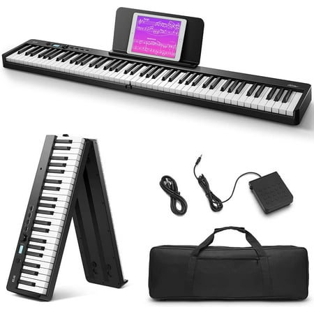 Eastar foldable Piano 88 Key Digital Keyboard EP-10 Full Size Semi Weighted portable Piano for Beginner with Bluetooth