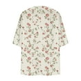 thumbnail image 6 of jsaierl Women Floral Print Lightweight Chiffon Kimono Cardigan Short Sleeve Loose Beach Wear Cover Up Blouse Top, 6 of 6