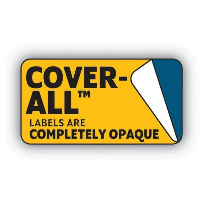 Cover-All Opaque Laser/Inkjet Shipping Labels, Full-Sheet Format, Inkjet/Laser Printers, 8.5 x 11, White, 100/Box Cover-All Opaque Laser/Inkjet Shipping Labels, Full-Sheet Format, Inkjet/Laser Printers, 8.5 x 11, White, 100/Box