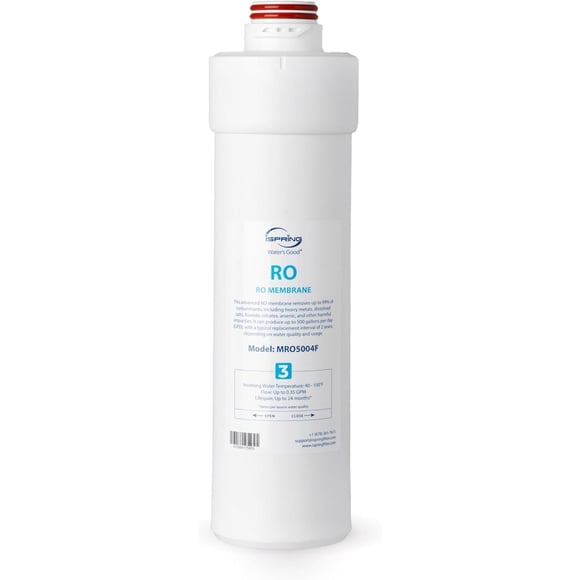 iSpring MRO5004F 3rd-Stage 500 GPD RO Membrane for RO5004F Series Tankless Reverse Osmosis System, Lasts up to 24 Months