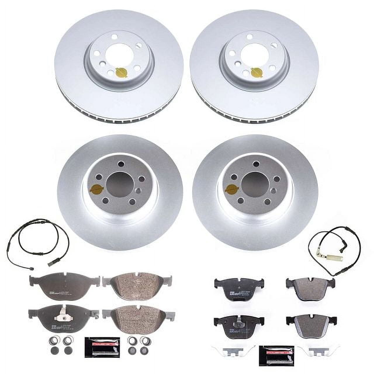 Power Stop Front and Rear Euro-Stop ECE-R90 Certified Brake Pad and Rotor Kit ESK6421