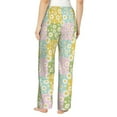 thumbnail image 3 of Uemuo Daisies Flowers Pattern Women's Wide Leg Palazzo Lounge Pants with Pockets Light Weight Loose Comfy Casual Pajama Pants-X-Large, 3 of 9