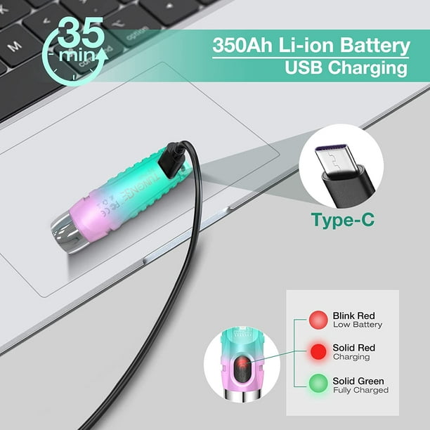 Mini lampe de poche LED rechargeable USB