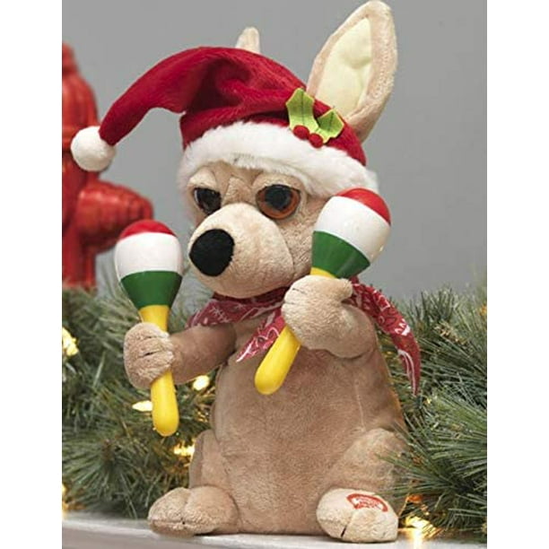 Raz Imports Animated Plush Toy Christmas Dancing 11 5 Chihuahua Dances To La Bomba Walmart Com Walmart Com