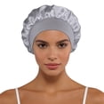 thumbnail image 1 of Bucket Hat For Home And Leisure With Satin Wide Brim Classic Style Suitable For All Seasons Travel Sleep Cap Fashion Accessory, 1 of 3
