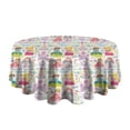 thumbnail image 5 of Princess Magic Pattern Round Tablecloth 60"x60",Wrinkle Wipeable Table Cloth for Kitchen Dining Room Picnic Patio Party, 5 of 6