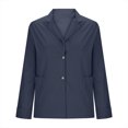 thumbnail image 6 of Womens Jackets Fall New Cardigan for Women Business Casual Open Front Office Work Lightweight Suit Jackets Fall Blazers with Pocket Navy L, 6 of 6