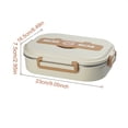 thumbnail image 2 of KGOTA 304 Stainless Steel Bento Boxes Thermal Lunch Cases Tableware (2 Grid Lunch Box), 2 of 9