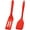 Red, variant on TT - Mini Silicone Brownie Serving Spatula Set Flexible Non Stick Serve Turner Heat Resistant Cooking Spatula for Flip Eggs Crepe Steak Pizza Kitchen Utensil (Black)v