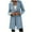 Light Blue, variant on IROINNID Women's Trench Coat Notch Lapel Solid Color Long Sleeve Loose Casual Buttons Loose Hoodless Outerwear Tops, Light Blue