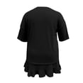 thumbnail image 5 of Daznico Women's Ruffle Hem Pajama Set, Oversized Short Sleeve Top & Skort, Casual Sleepwear,XL, 5 of 6