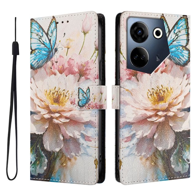 FOXDOCK Funda Tipo Cartera para Tecno Camon 20 con Soporte y Correa – Diseño de Patrones Lindos