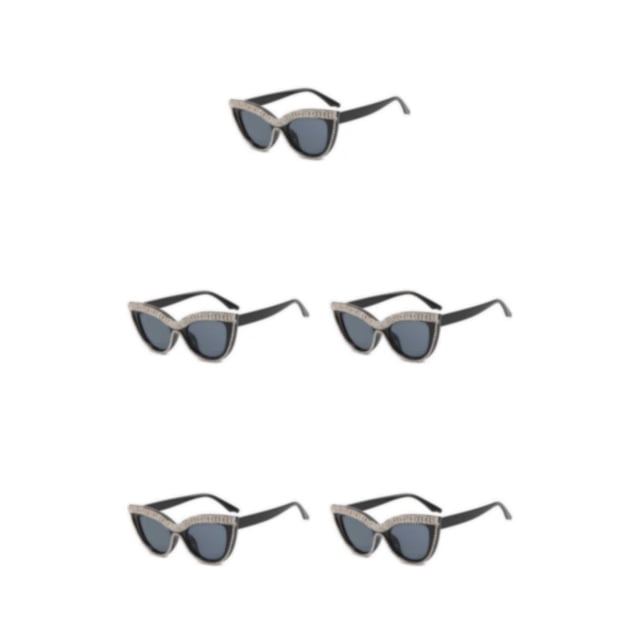 Gafas de mujer Qarigey con montura de PC y diamantes de imitación de cristal para fiesta Type2 NO2