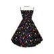 thumbnail image 2 of Lucakuins Vestido de mujer, vestido midi de encaje sin mangas con cuello redondo y estampado de estilo navideño para fiesta navideña Lucakuins  moda, 2 of 9
