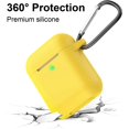thumbnail image 3 of AirPods Case, Full Protective Silicone AirPods Accessories Cover Compatible with AirPods 1&2 Wireless and Wired Charging Case(Front LED Visible),Yellow, 3 of 8