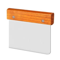 WHAMVOX Stainless Steel Dough Cutter with Wood Handle for Easy Cutting and Scraping in Home Kitchen 4.72 inch