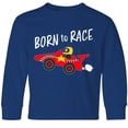 thumbnail image 3 of Inktastic Born to Race- Red Race Car Long Sleeve Youth T-Shirt, 3 of 5