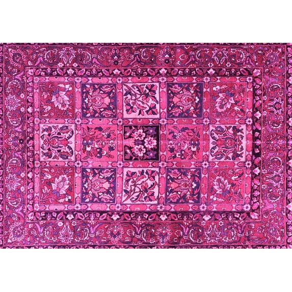 Ahgly Company Indoor Rectangle Animal Pink Traditional Area Rugs, 2' x 4'