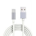 thumbnail image 2 of White 10ft Long Type-C Cable Rapid Charge USB Wire Sync USB-C Power Data Cord Compatible With LG V50 ThinQ 5G, G8 ThinQ - Motorola Moto G7 Power Play - Nokia 3.1 Plus - Samsung Galaxy S10e, 2 of 3