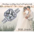 thumbnail image 6 of NANA Jewels 2ct Pure Brilliance Zirconia Halo Engagement Ring-Asscher Cut-April-8.5, 6 of 7