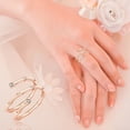 thumbnail image 3 of Fiudx Anillo de Nudo, Elegante Joya de Circonita Cúbica, Regalo de Compromiso con Diseño de Mariposa, Accesorio de Compromiso Único, Celebración de Aniversario de Boda, para Mujeres y Niñas, Recordat, 3 of 5
