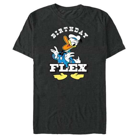 Disney Donald Duck Classic Vintage Retro Birthday Flex - Short Sleeve Blended T-Shirt for Adults - Customized-Dark Heather