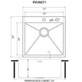 thumbnail image 5 of Ruvati 21 inch Drop-in Topmount Rounded 16 Gauge Kitchen Sink Single Bowl, 5 of 8