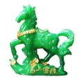 thumbnail image 2 of Estatua de caballo, mascota de té, regalo de inauguración de la casa, decoración para el hogar, recuerdo de resina hecho a mano Pasar al color verde, 2 of 9