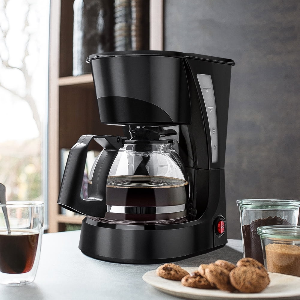 Hommoo 4 Cup Small Drip Coffee Maker with Removable Filter Basket