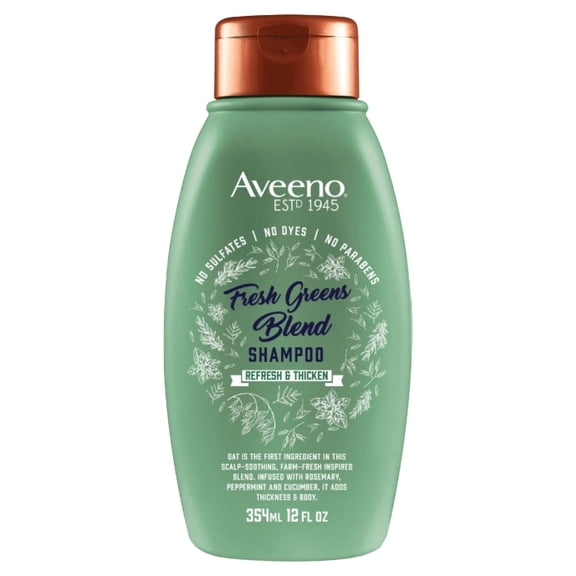 AVEENO, Fresh Greens Blend Shampoo Refresh & Thicken 12 oz (Pack of 2)