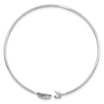 thumbnail image 2 of Primal Gold 14 Karat White Gold Diamond Moon and Star Flexible Cuff Bangle, 2 of 4