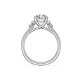 thumbnail image 2 of Diamond-Capitals 2.20 Carat Sparkle Brilliant Round Cut Moissanite Solitaire Wedding Ring for her in Solid 18K White Gold Size 4, 2 of 8