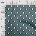 thumbnail image 2 of oneOone Rayon Teal Green Fabric Asian Ikat Craft Projects Decor Fabric Printed By The Yard 56 Inch Wide, 2 of 4