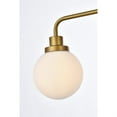 thumbnail image 4 of Hanson 3 lights bath sconce in black with brass with frosted shade, 4 of 5