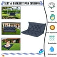 thumbnail image 3 of XXLYY Porch Swing Cushions, Waterproof Swing Replacement Cushions with Backrest and Ties, Garden Bench Seat Cushion, Outdoor Porch Patio Swing Non-Slip Chairs Pad, 3 of 8