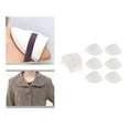 thumbnail image 4 of 6 Pairs White Sponge Shoulder Pads Pad for Blouses T-Shirt Sewing Supplies, 4 of 8